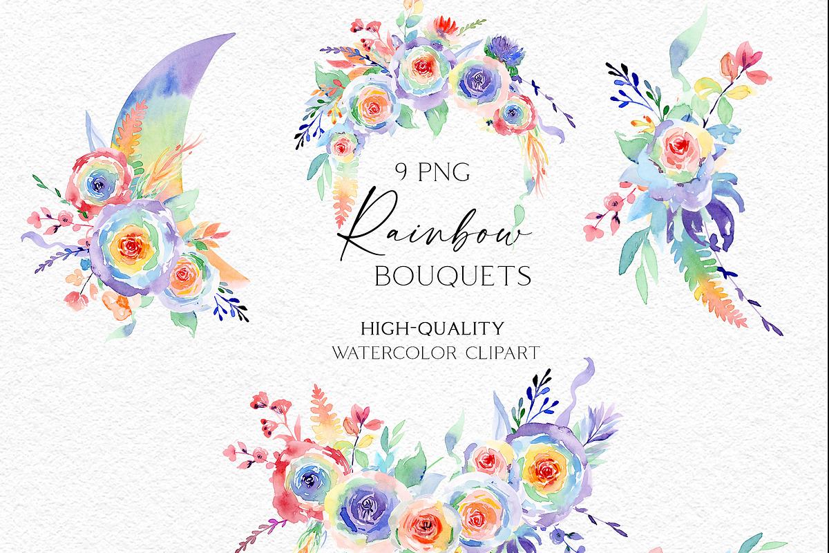 Rainbow Mix Watercolor, an Object Illustration by Olga Koelsch (Photo 9 of 16)