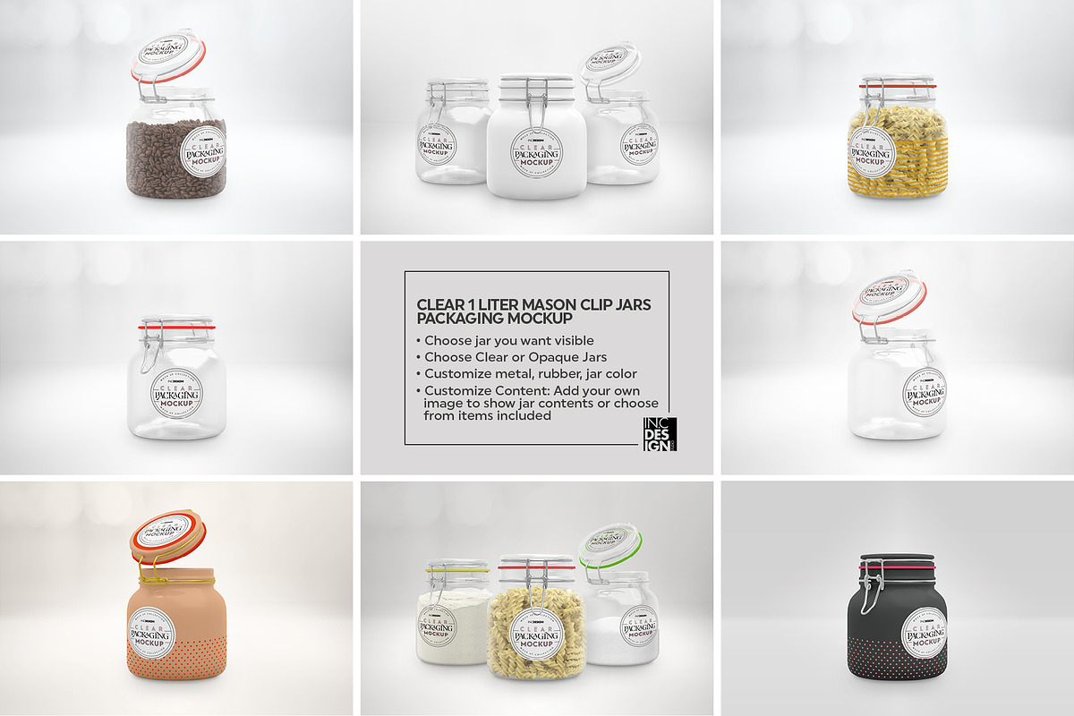 10 Clear Container Packaging Mockups, a Cups & Container Mockup by INCDesign (Photo 5 of 20)