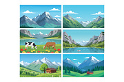 27 Switzerland Landscape Collection, an Illustration by jongcreative (Thumbnail 3 of 3)