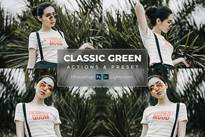Classic Green Lr Presets & Ps Action, an Action Add-On by Modaldesain