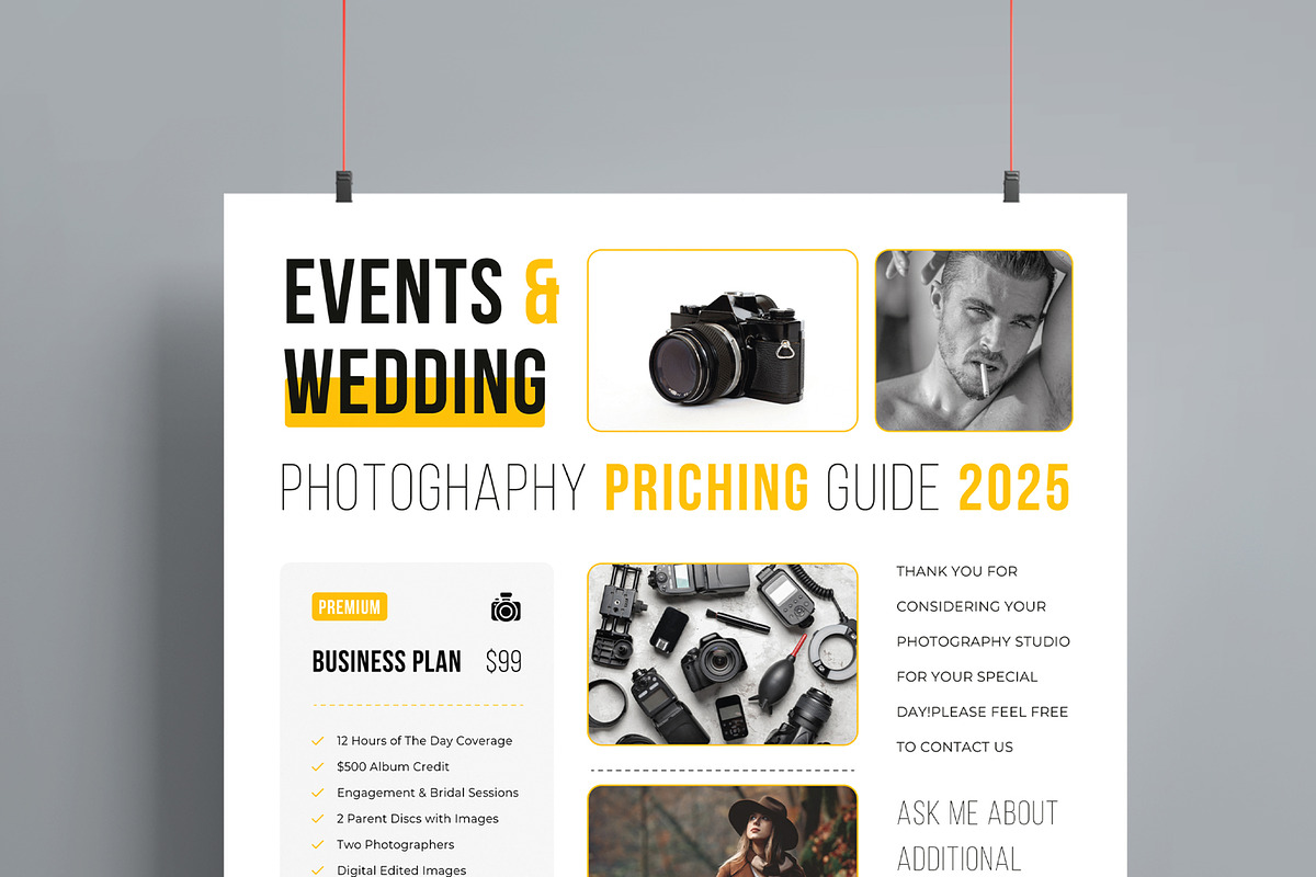 Photography Pricing Guide Flyer, a Flyer Template by MightyDesign (Photo 4 of 8)