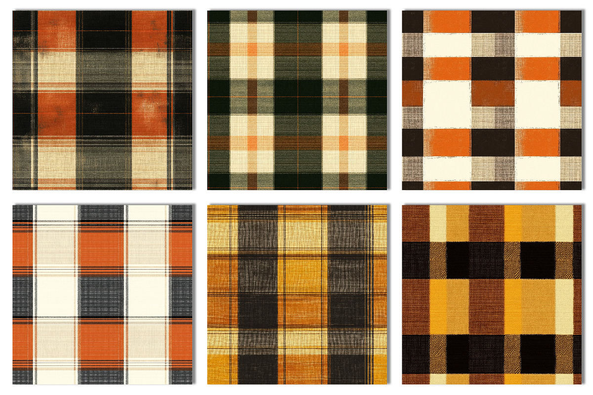 Halloween Plaid Seamless Pattern, a Pattern Graphic by Dream Creation (Photo 4 of 7)