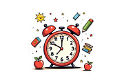 School Clock & Books Set, an Object Graphic by yasushie (Thumbnail 8 of 13)