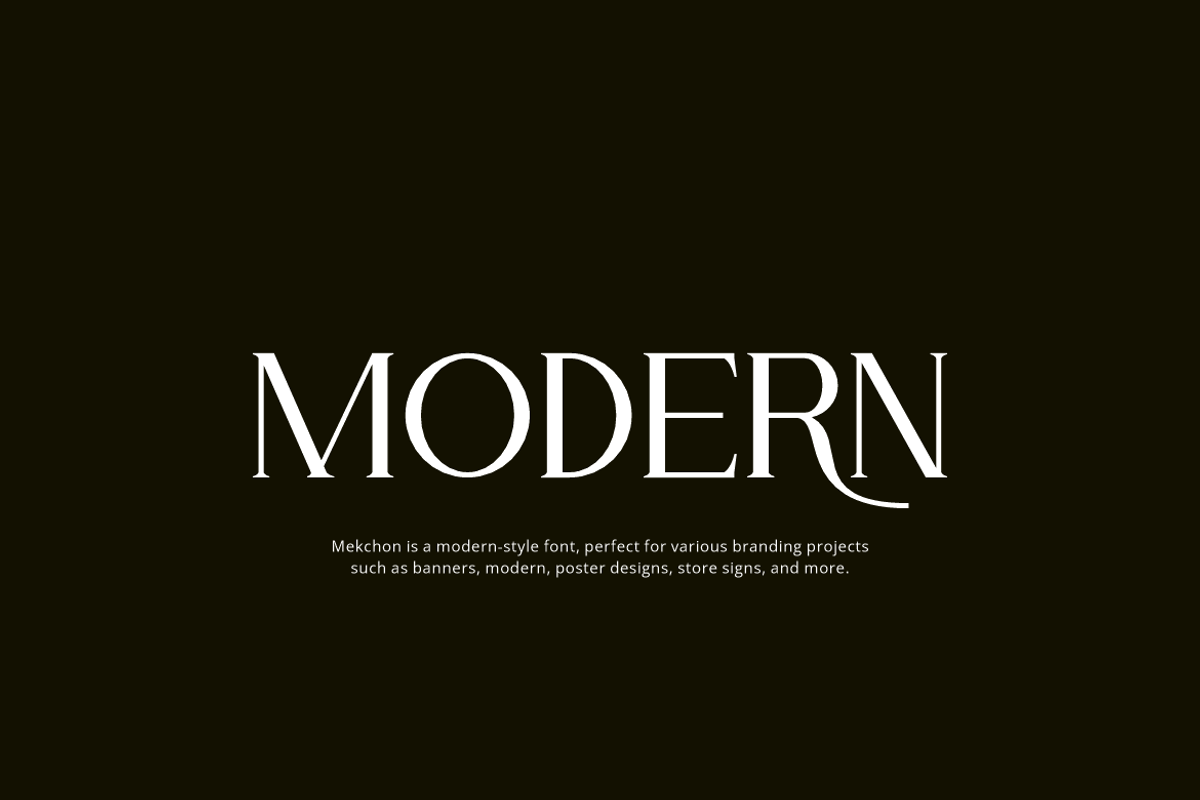 Mekchon - Aesthetic Serif Font, a Serif Font by Iqsiart Studio (Photo 3 of 8)