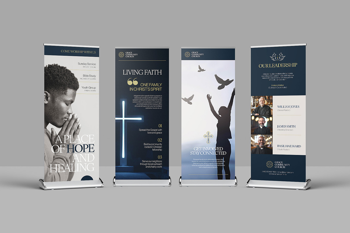 Church Event Roll-Up Banner Template, a Print Template by DesignerCandies (Photo 6 of 7)