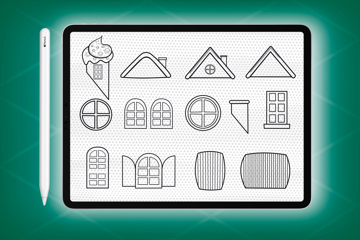 Build House Fairy DIY Design Creative Procreate Brush Stamp
