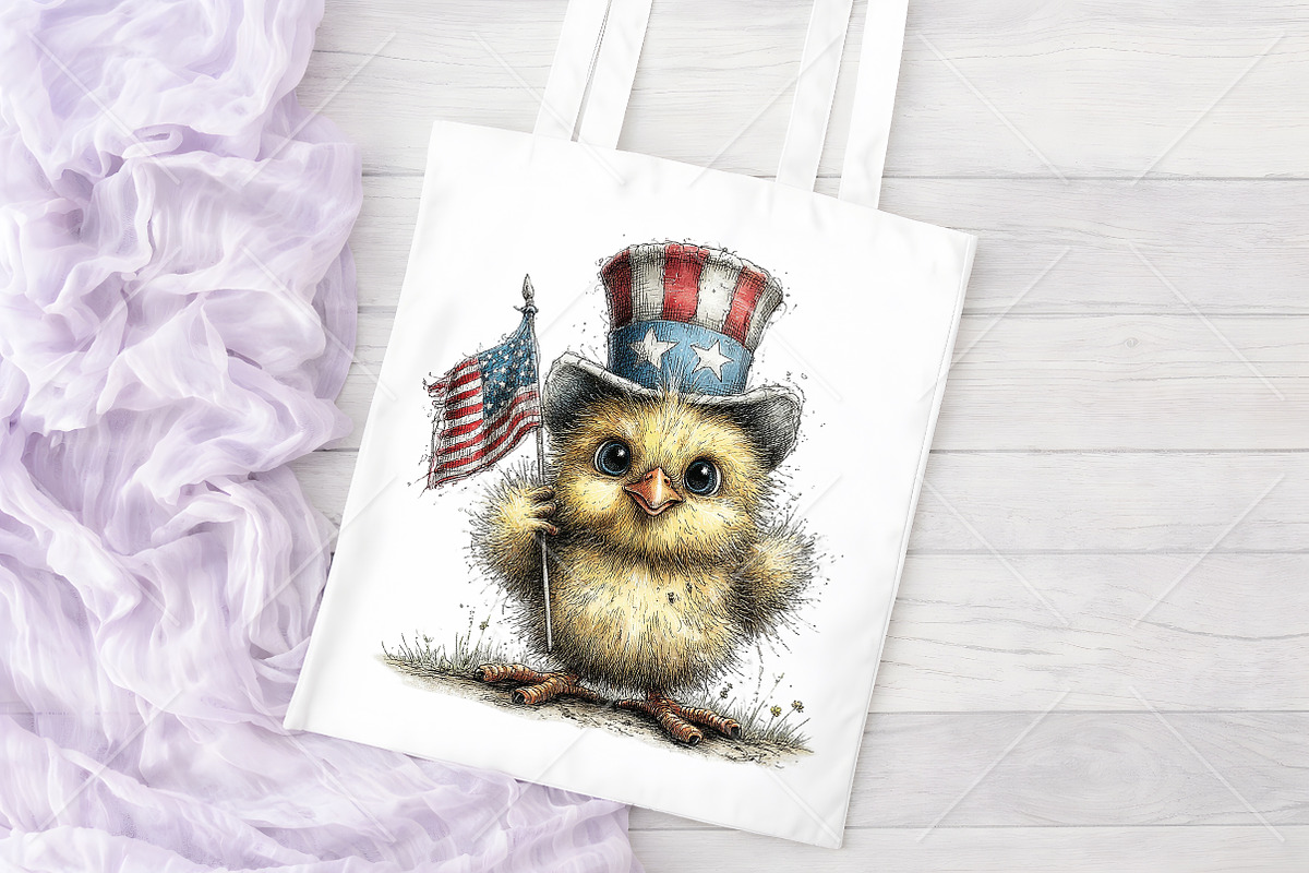 Whimsical 4th of July Chicken PNG, a Seasonal Illustration by Canvas Craft (Photo 8 of 10)