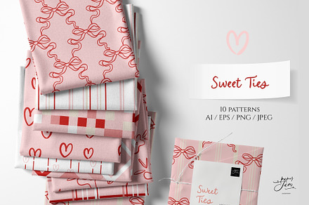 Sweet Ties. Whimsical Patterns, a Pattern Graphic by PaperJamLab