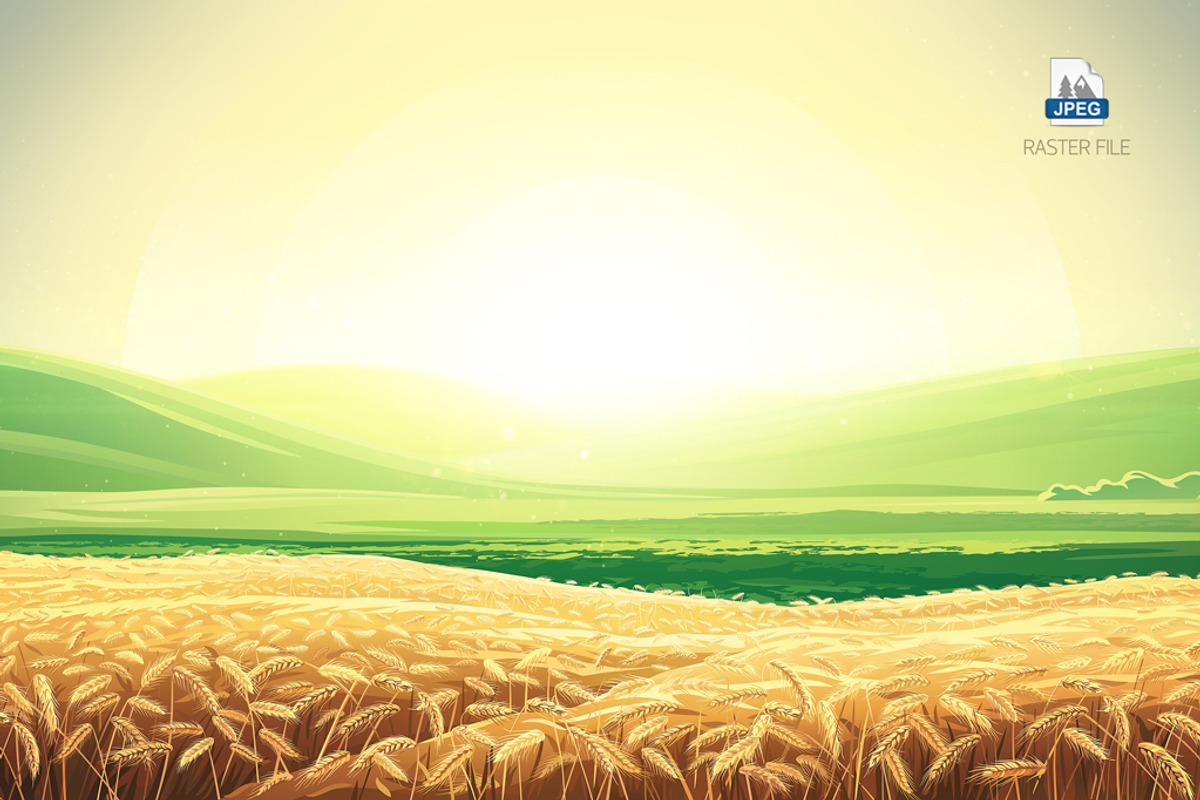 Rural landscape with wheat field, a Food Illustration by Countryside life (Photo 7 of 8)