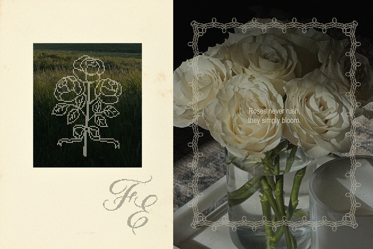 Cross Stitch Vintage Vector Set, an Object Graphic by AnMark (Photo 5 of 15)