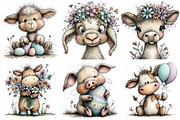Whimsical Easter Farm Clipart, an Illustration by Craft Nest (Thumbnail 5 of 11)