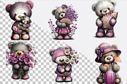 Whimsical Summer Teddy Bear Clipart, an Animal Illustration by SVGArt (Thumbnail 2 of 9)