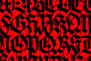 Gothic letters - 10, a Blackletter Font by GeekClick (Thumbnail 24 of 26)