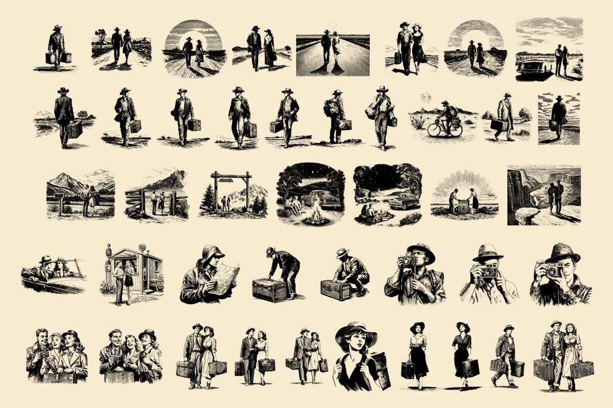 USA Retro Road Trip illustrations, an Object Illustration by Nocturnal Wolf (Photo 16 of 19)