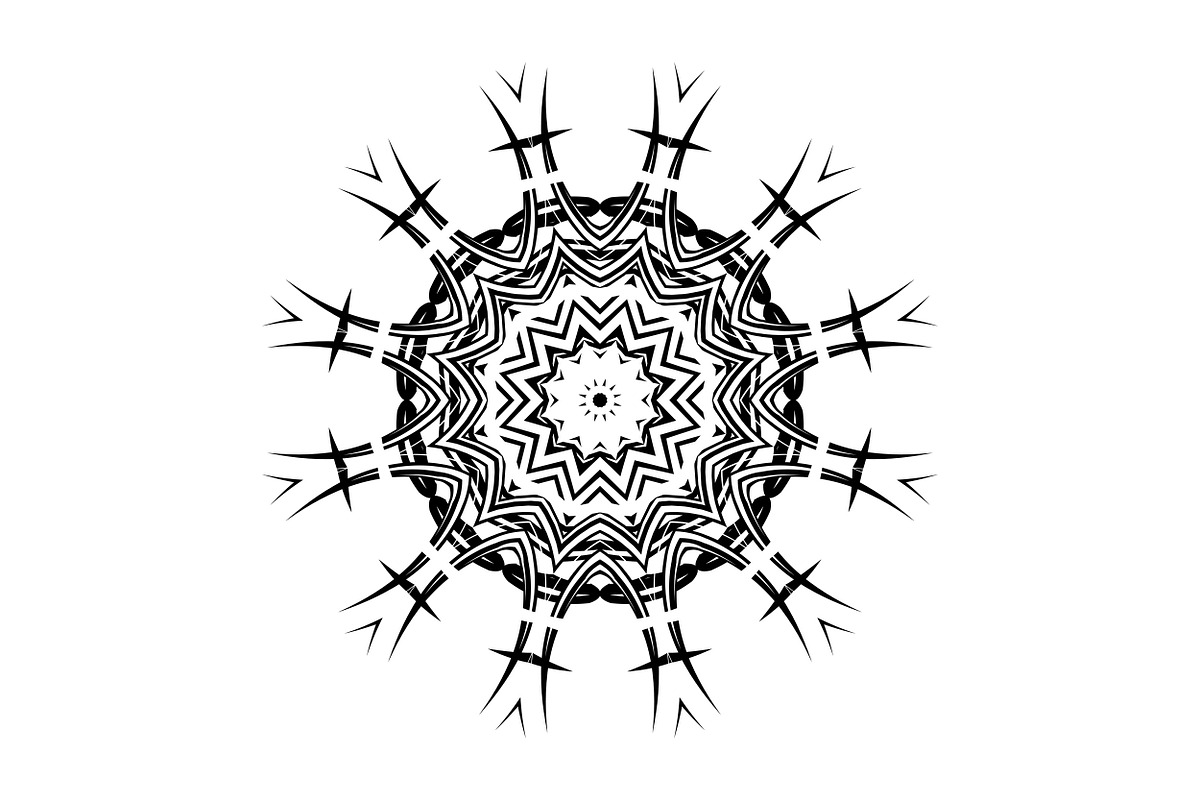 Modern Black and White Mandala Pack, a Decorative Illustration by NJ Himel (Photo 3 of 101)