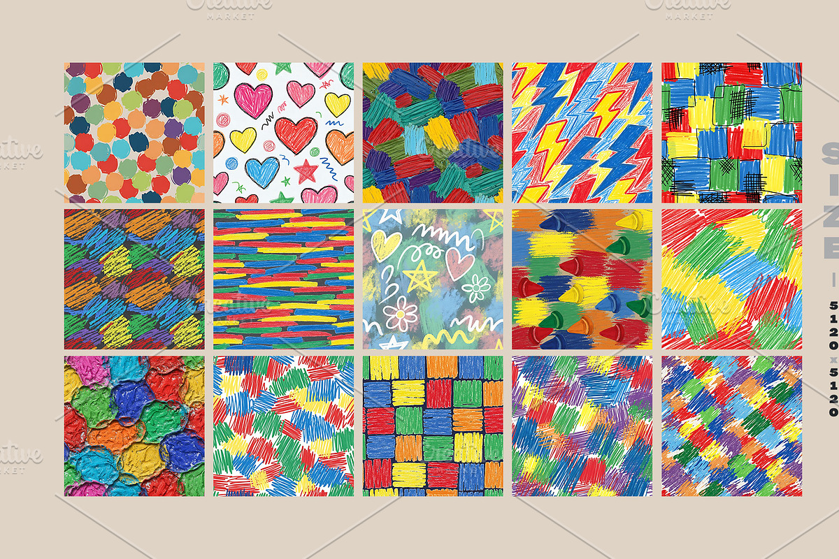 Naive Rough Childish Textures, a Texture Illustration by Shahjahangdb1 (Photo 3 of 6)