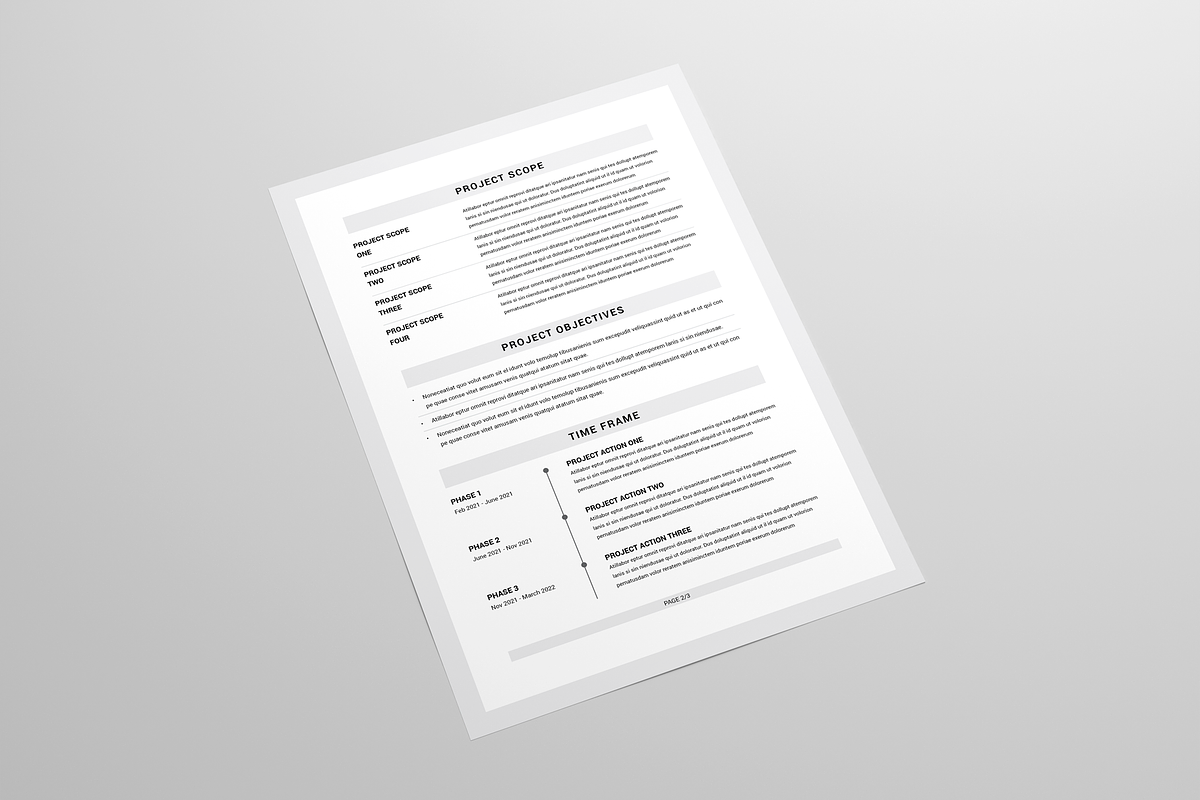 Project Plan | MS Word & Indesign, a Stationery Template by Leaflove (Photo 3 of 5)