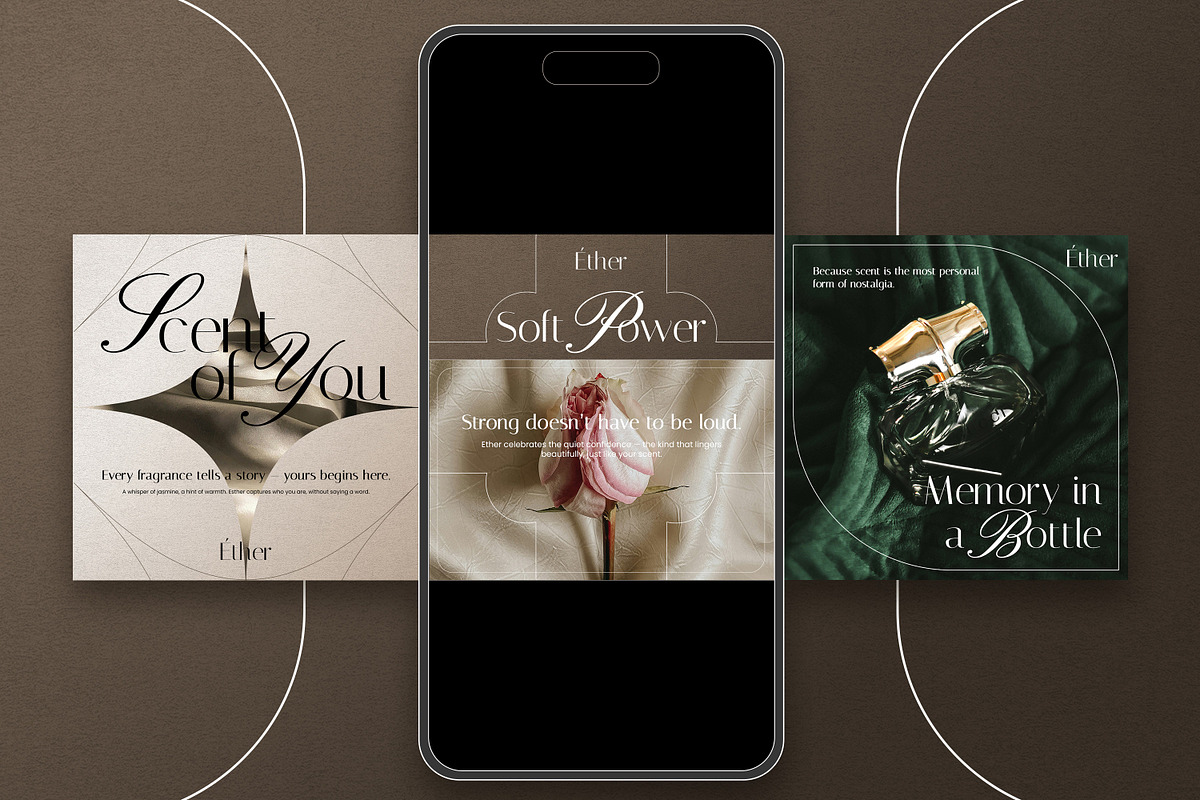 Ether Parfume Instagram Pack, a Social Media Template by Nenjo Studio (Photo 2 of 5)