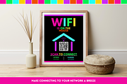 WiFi QR Code Sign - Neon, a Stationery Template by SunshineStudioBoutique (Thumbnail 9 of 10)