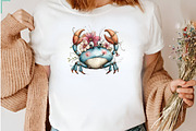 Whimsical Quirky Crab Clipart, a Seasonal Illustration by CreationArt (Thumbnail 5 of 5)