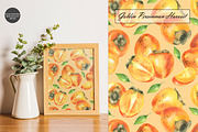 Persimmon Seamless Patterns, a Food Illustration by OlDm_Shop (Thumbnail 4 of 10)