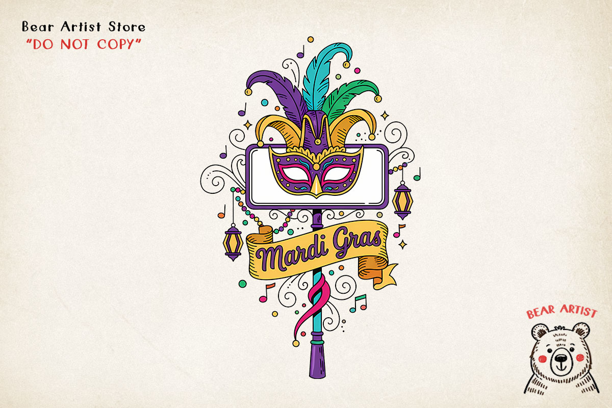 Mardi Gras Hand-drawn PNG Bundle, an Object Illustration by GlitterCraft (Photo 53 of 101)