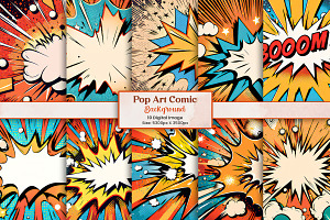 Vintage pop art comic background, a Background Graphic by Pixeness Studio