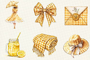 Luxury Golden Summer Clipart, an Illustration by OK Design (Thumbnail 4 of 5)