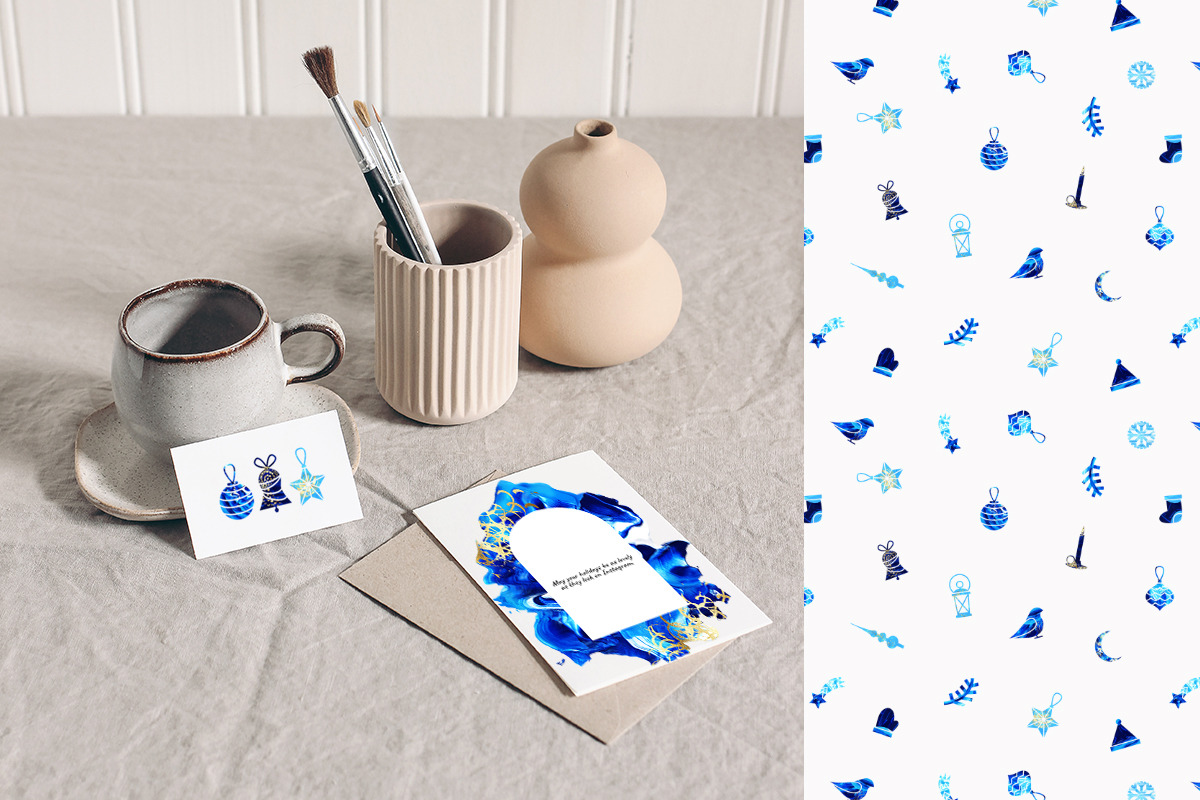 Abstract acrylic. Winter collection, an Object Graphic by Julie&Taily (Photo 13 of 30)