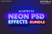 Neon Photoshop Text Effects bundle, an Action Add-On by Chipshpow Graphics (Thumbnail 1 of 6)