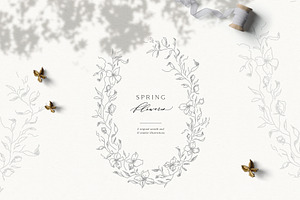 Floral clipart Summer frame png, an Illustration by Summer Nightingale Art