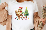 About Funny Christmas Chicken, a Seasonal Illustration by CreationArt (Thumbnail 6 of 7)