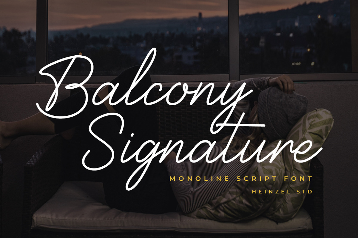 Balcony Handwritten Font, a Handwritten Font by Heinzel Std (Photo 9 of 9)