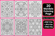 Floral Mandala Coloring Pages, a Pattern Graphic by mirajeee (Thumbnail 2 of 4)