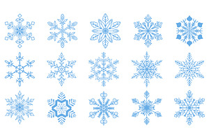 Christmas Snowflake Set, an Object Illustration by alexdndz