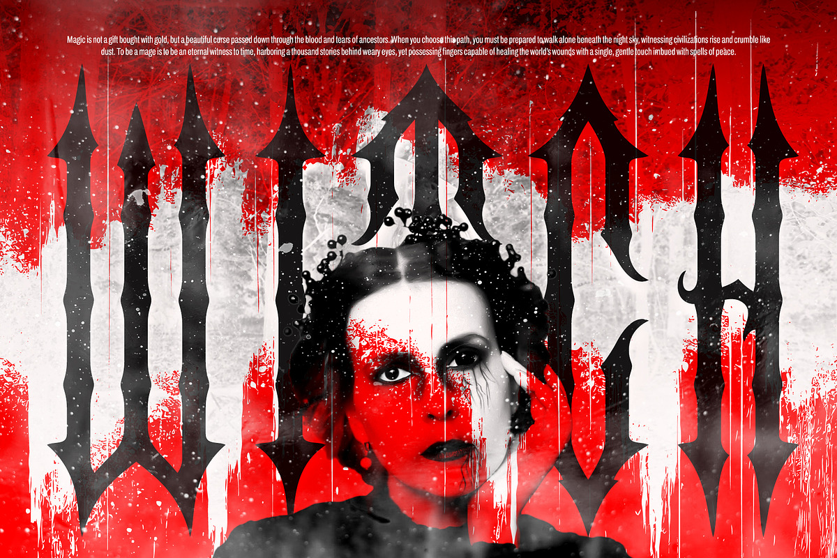 Necroman - Spiky Gothic Font, a Blackletter Font by Aksapix Studio (Photo 8 of 8)