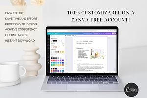 Minimal Recipe Template Canva