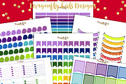 Rainbow Organizational Stickers, a Graphic by Dragonfly Girls Designs (Thumbnail 3 of 7)