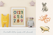 Kids Animal Alphabet and Letter Card, an Animal Illustration by Julia M. Watercolor (Thumbnail 7 of 10)