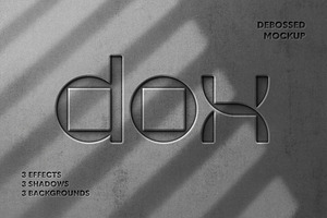 Debossed Concrete Wall Logo Mockup, a Mockup by Design Squad