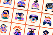 Gaming Stickers Set, an Emoji Icon by Brickclay (Thumbnail 5 of 8)