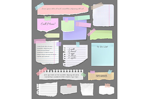 Torn Paper Sheet, Pieces, Notes