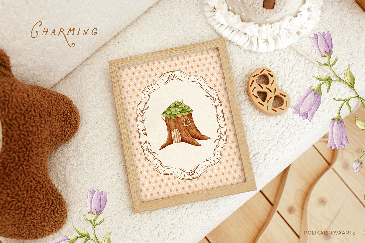 Charming meadow - woodland clipart, a Decorative Illustration by polikarpovaart (Photo 24 of 30)