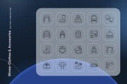 Winter Clothes & Accessories Icon, an Outline Icon by Nathaya Studio (Thumbnail 2 of 2)