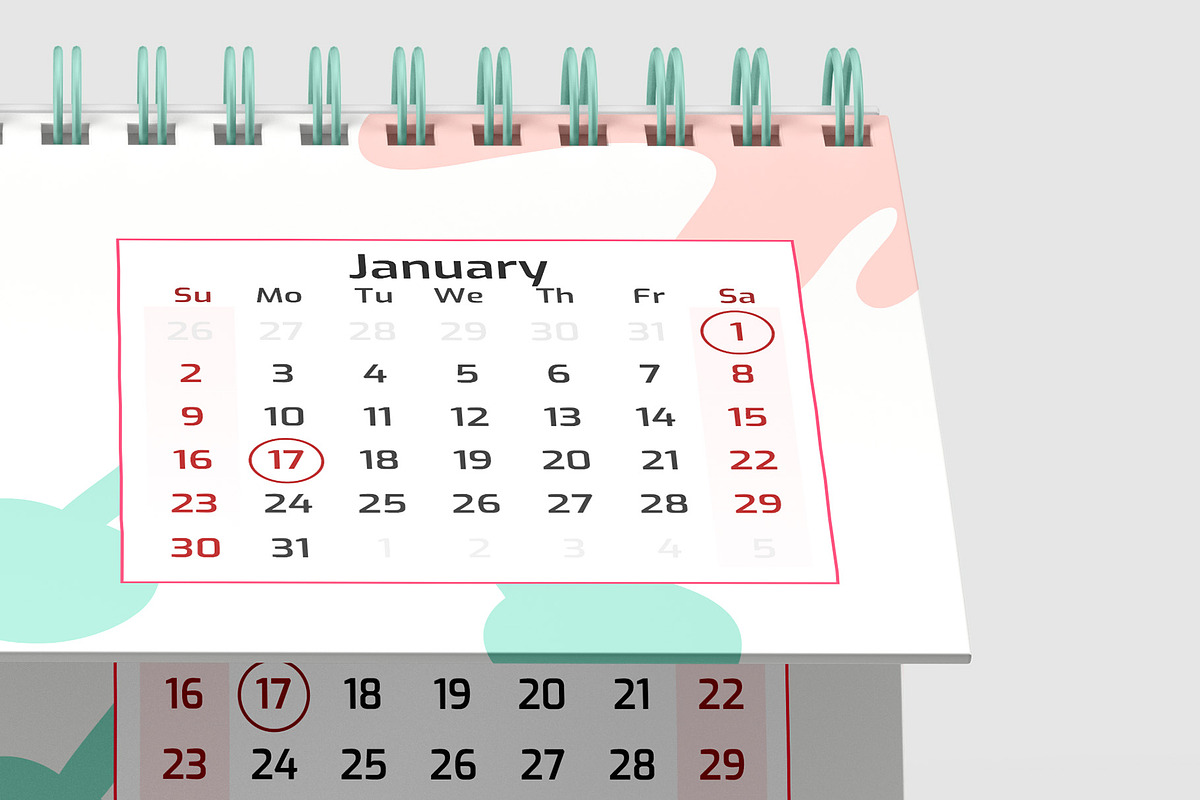 Desk Calendar Mockup - 6 views, a Packaging Mockup by Illusiongraphic (Photo 16 of 19)