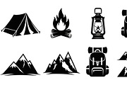Camping Adventure Silhouette Icon, an Illustration by Artivon (Thumbnail 11 of 51)