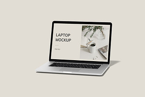 Realistic Laptop Screen Mockup