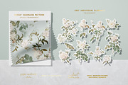 Luxury Pastel Mint Floral Pattern, a Pattern Graphic by paper aesthetic (Thumbnail 4 of 8)
