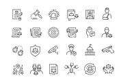 Legal icon set. Legal services, an Outline Icon by Tettygreen (Thumbnail 2 of 2)