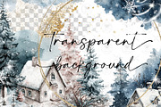 Winter Forest Christmas Clipart, an Illustration by BigCakeBee (Thumbnail 2 of 4)